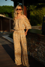 Blouse Imprimée Nita - Camel