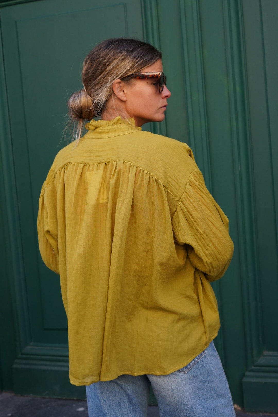 Lucile Olive Blouse