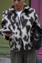 Gabrielle Cowhide Jacket Ecru