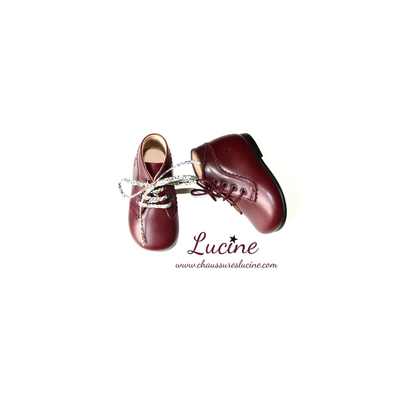 Aimée Ankle Boots - Burgundy Leather - Girls