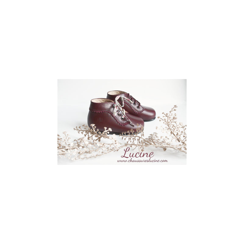 Aimée Ankle Boots - Burgundy Leather - Girls
