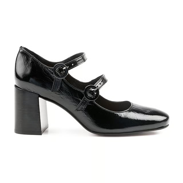 Merceditas Appoline - Piel Brillante - Negro