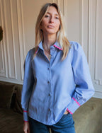 Blaue Bluse Maza