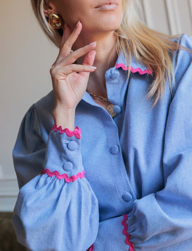 Blaue Bluse Maza