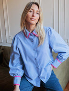 Blaue Bluse Maza