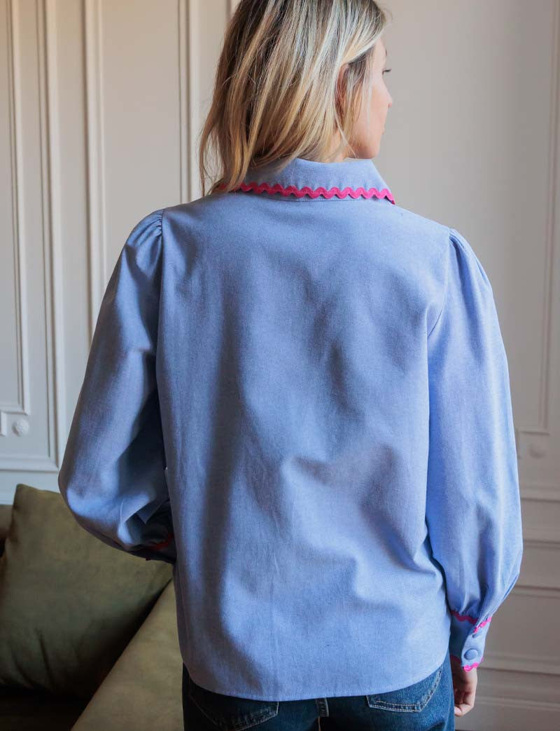Blaue Bluse Maza