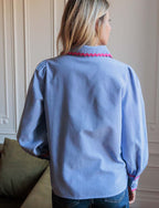 Blaue Bluse Maza
