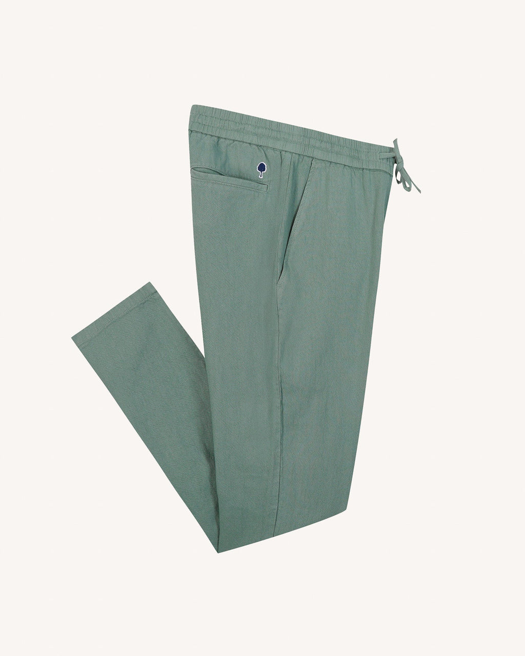 Pantaloni in lino verde acqua