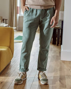 Pantaloni in lino verde acqua