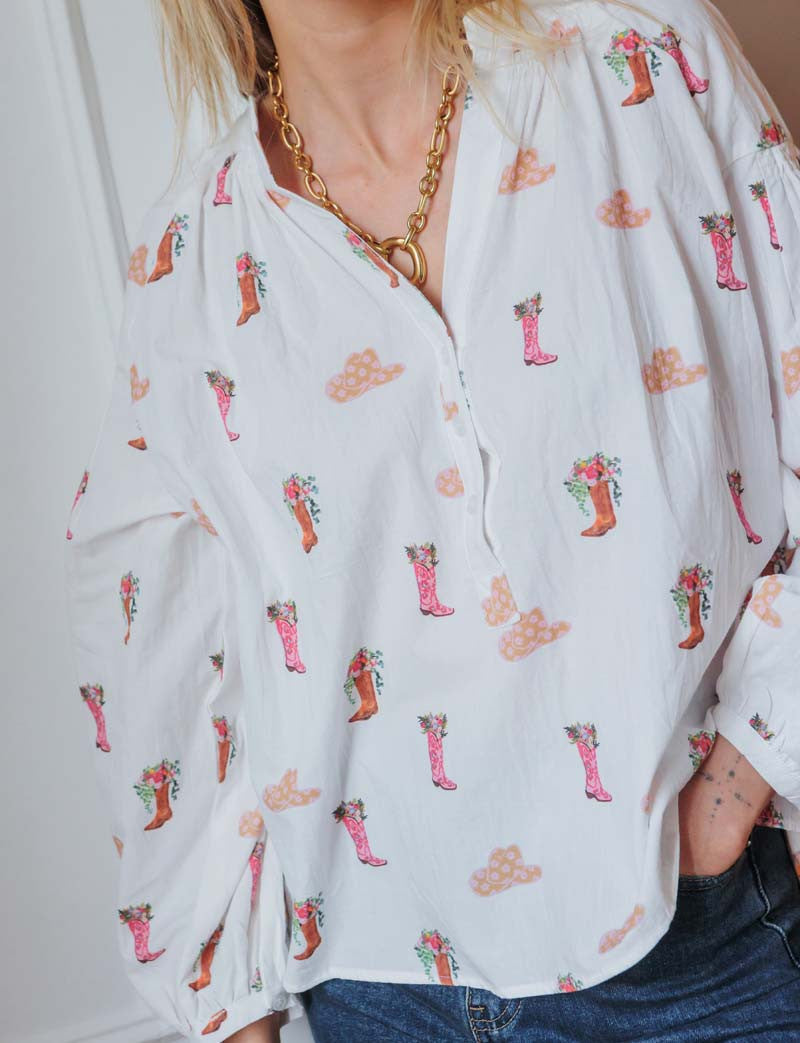 Blouse Blanche Cow