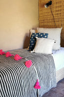 Plaid Berbère Pompon Rose