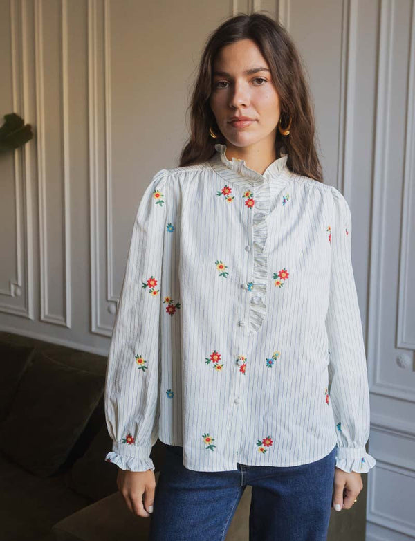 Bestickte Bluse Milim