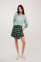 Mini-rok Shelley Schotse Ruit Zeyn - Groen