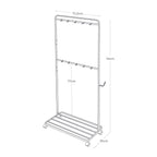Storage Rack with Wheels - Tower - White