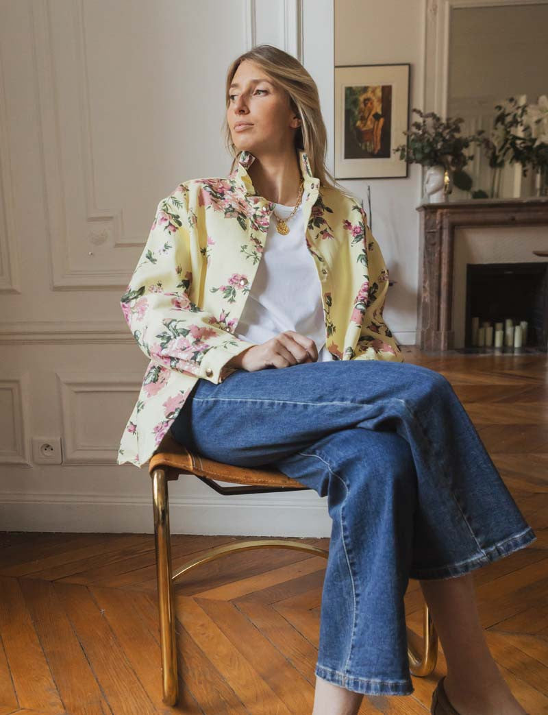 Veste Jaune Fleurie Denvy