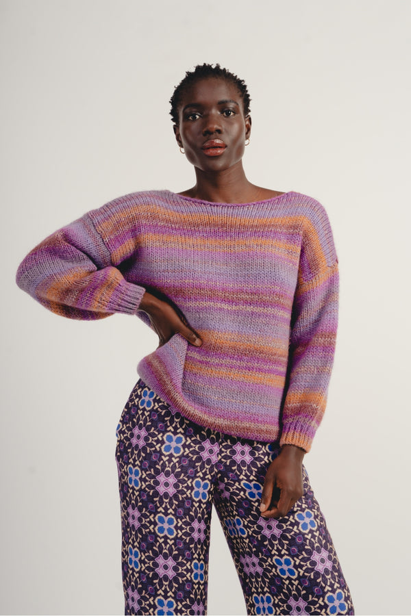 MailWenda Fancy Spark Backless Knit - Purple