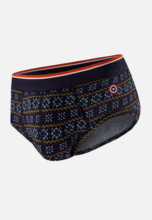 Slip Imprimé Flocon Vert Sapin En Coton - Terrible Flocon Vert Sapin