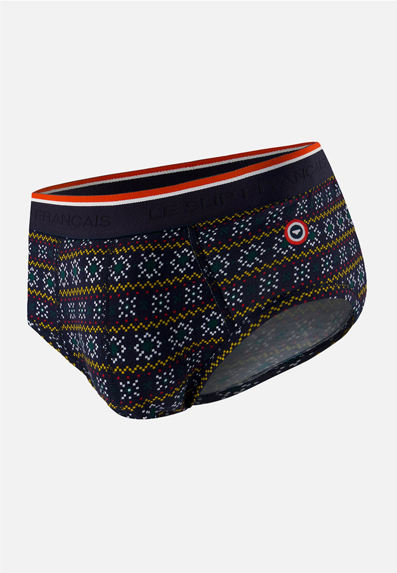 Slip Imprimé Flocon Vert Sapin En Coton - Terrible Flocon Vert Sapin