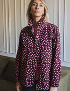 Veste À Pois Bordeaux & Rose Denvy