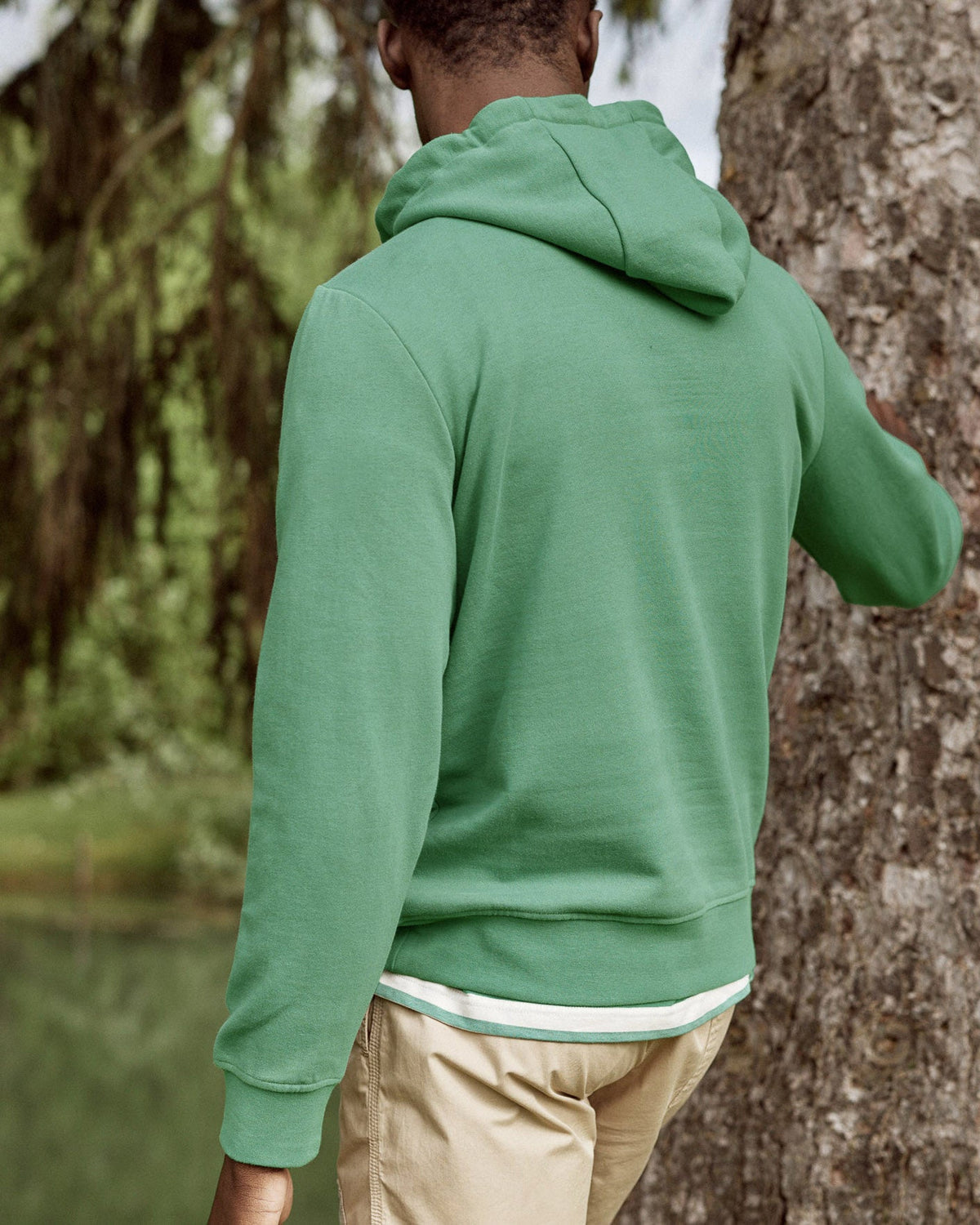 Green Cotton Hoodie
