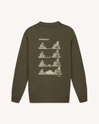 Sudadera de cuello redondo oversize marrón oscuro