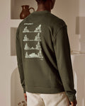 Sudadera de cuello redondo oversize marrón oscuro