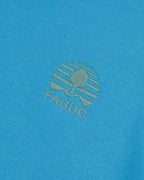 Sudadera con cremallera azul celeste de algodón