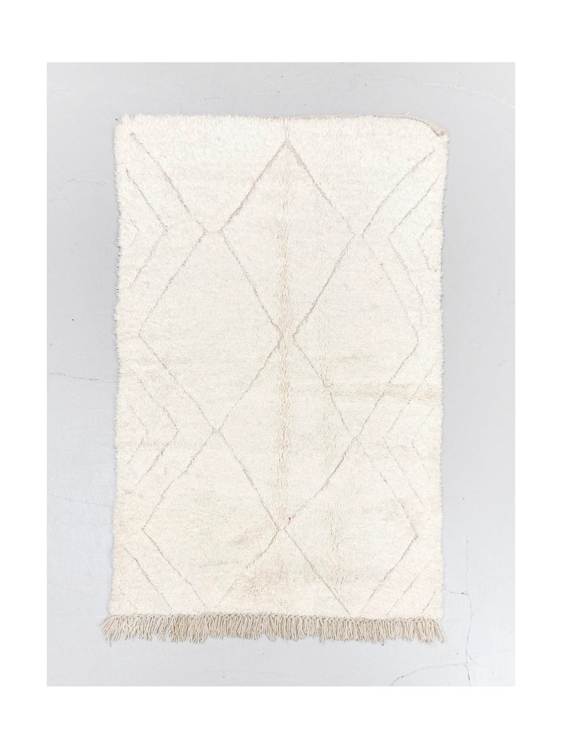 Tapis Berbère Marocain Beni Ouarain - Ecru