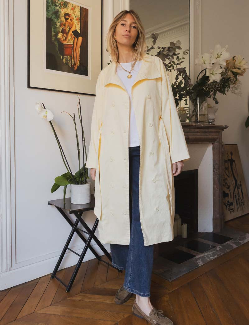 Trench Giallo Floro