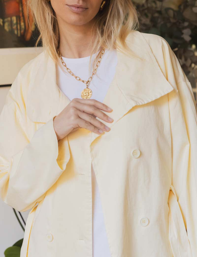 Trench Giallo Floro