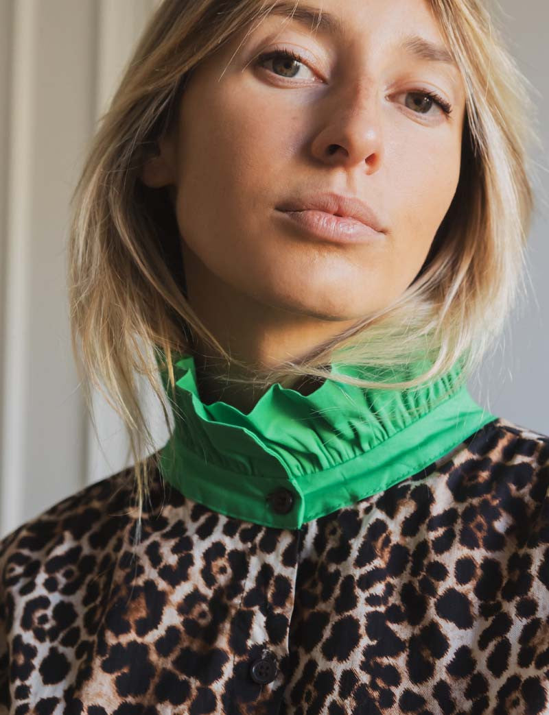 Groene Panterblouse Gustava