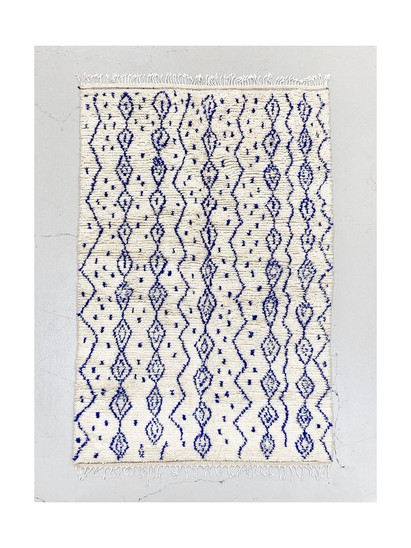 Tapis Berbère Marocain Azilal - Bleu Majorelle