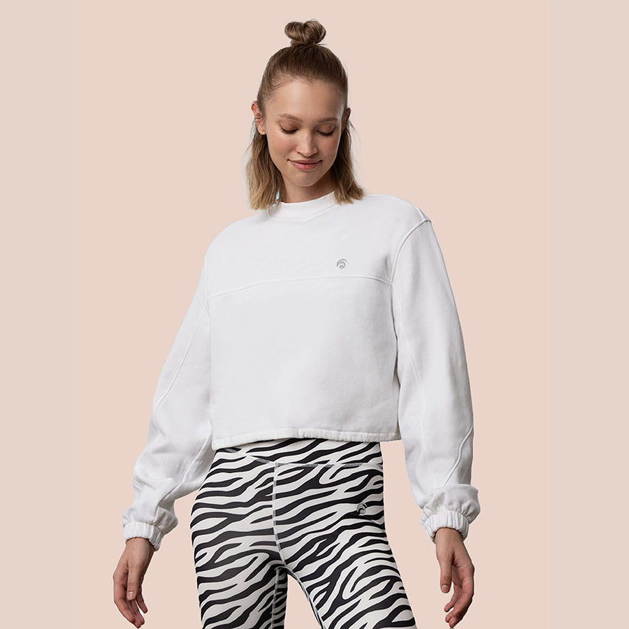 Soho Cropped Jumper - White