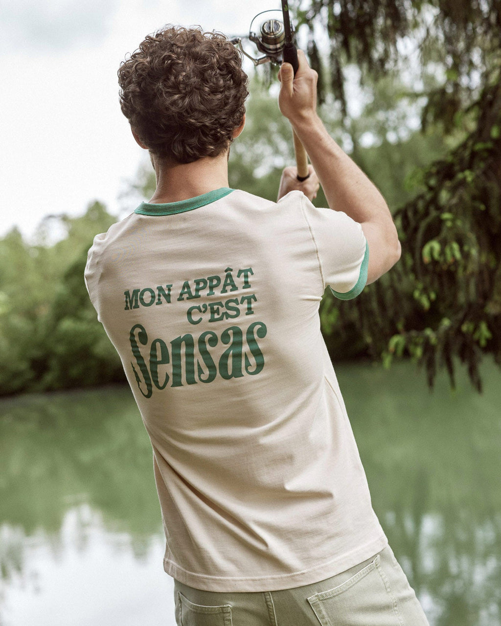 T-Shirt Écru In Cotone