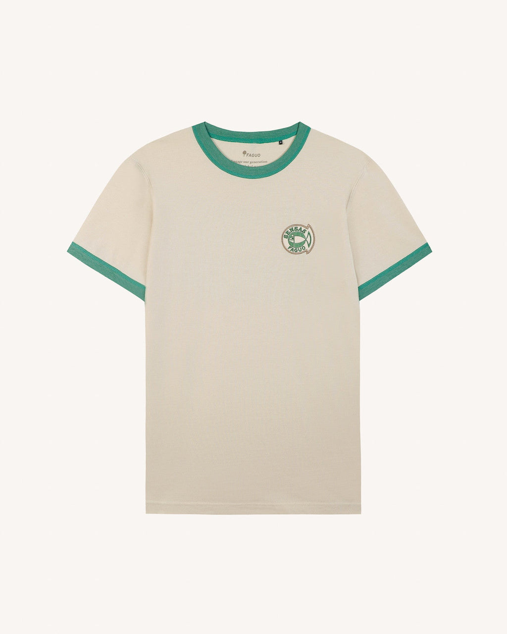 T-Shirt Écru In Cotone