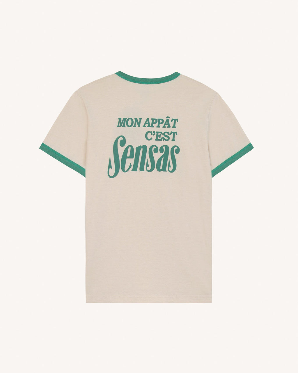 T-Shirt Écru In Cotone