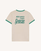 T-Shirt Écru In Cotone