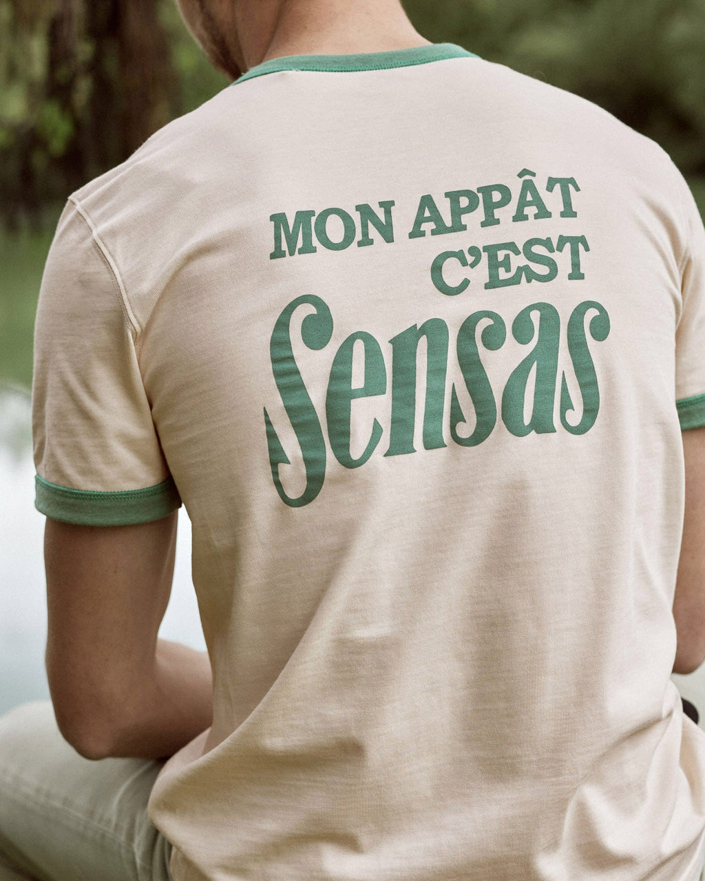 T-Shirt Écru In Cotone