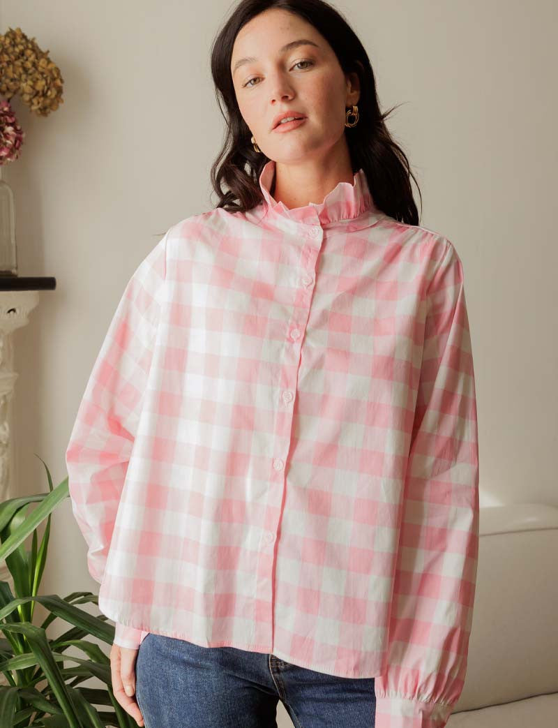 Chemise Vichy Rose Gustava