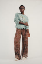 Pantalones caqui Leo plisados The Andrei