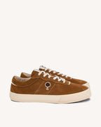 Sneakers in pelle scamosciata cammello