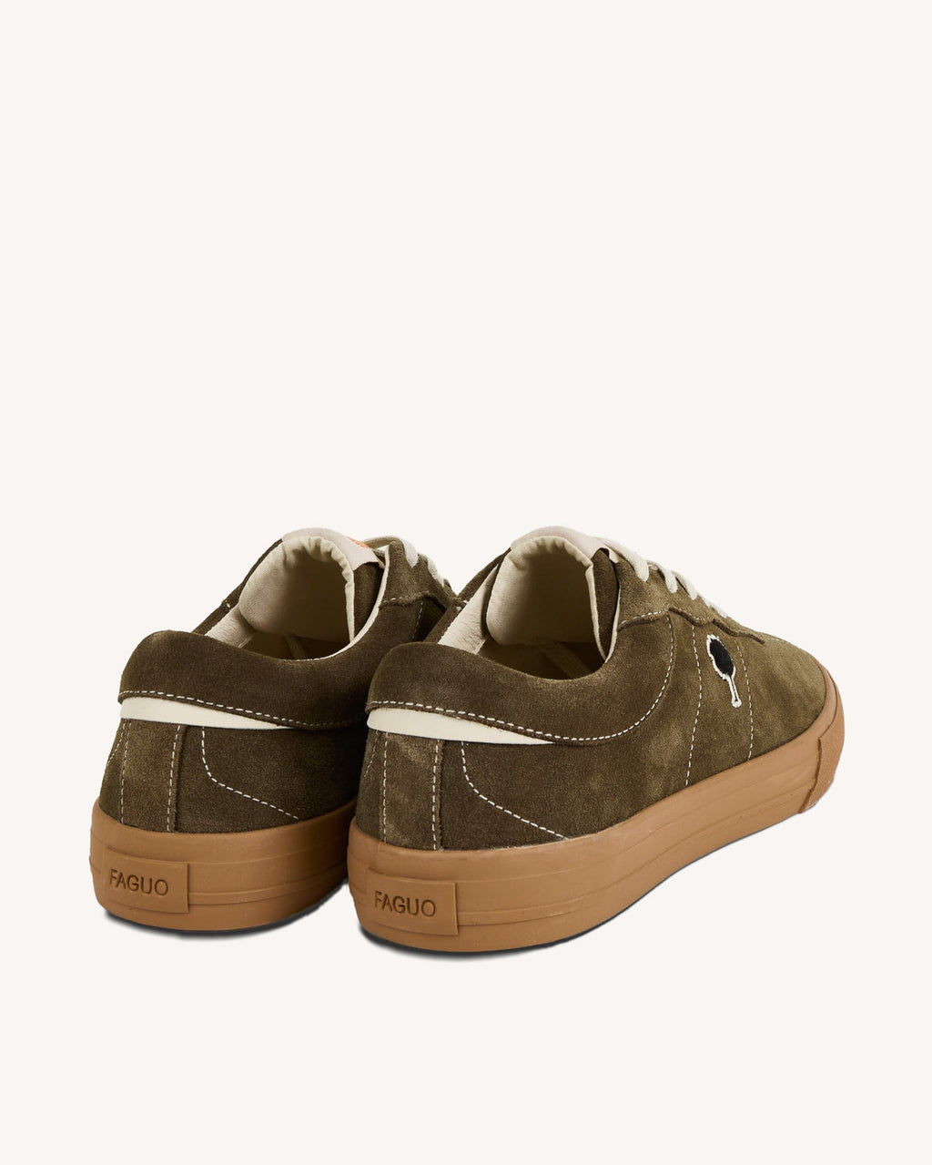 Baskets Cuir Suède Kaki