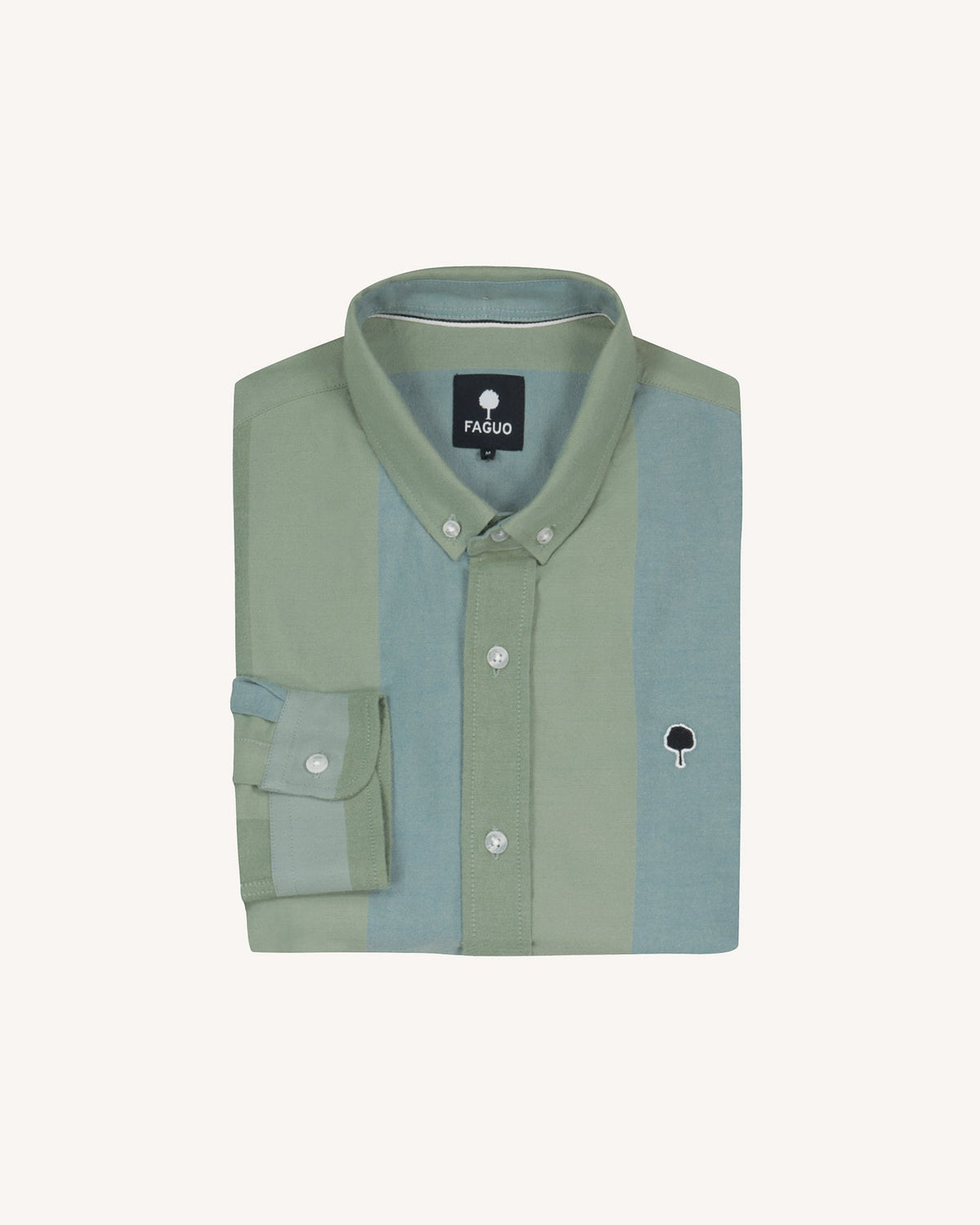 Camicia verde chiaro e multicolore