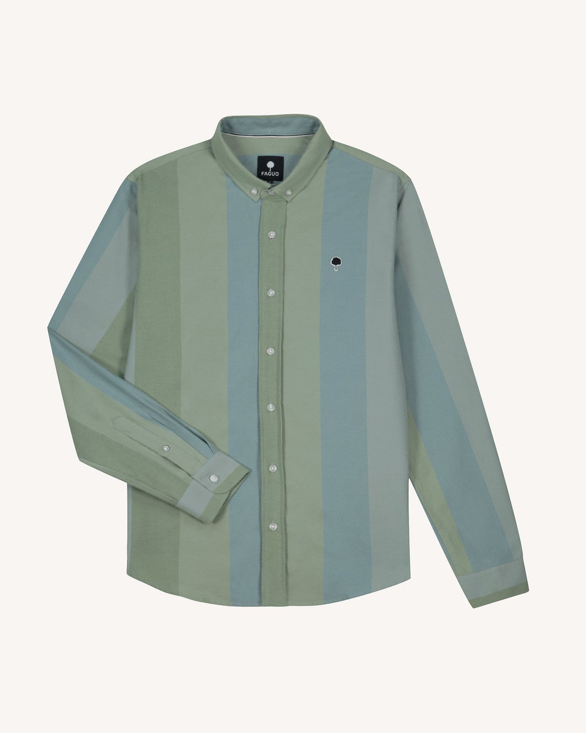 Camicia verde chiaro e multicolore