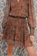 Minifalda plisada The Annie Leo Caqui