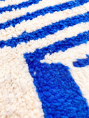 Tapis Berbère Marocain Beni Ouarain - Bleu Majorelle