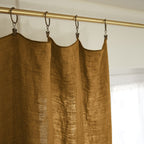 Cortina Ajustable + Anillas - Lino Lavado - Soline - Caramelo