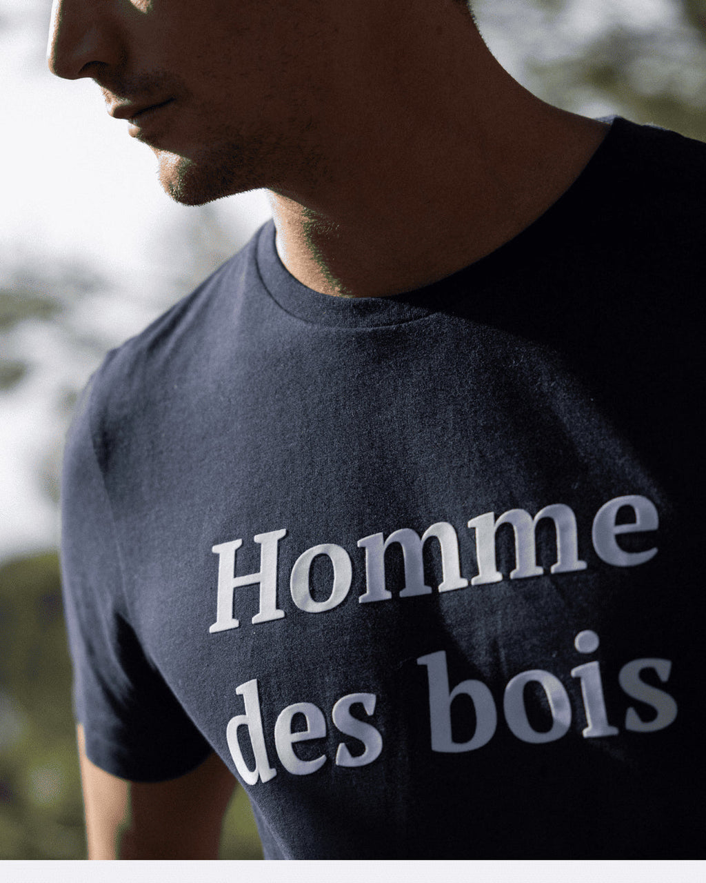 Navy Blue Cotton Homme des Woods Men's T-Shirt