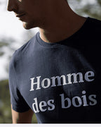 Navy Blue Cotton Homme des Woods Men's T-Shirt