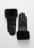 Gants Eira À Poignets En Fourrure - Noirs